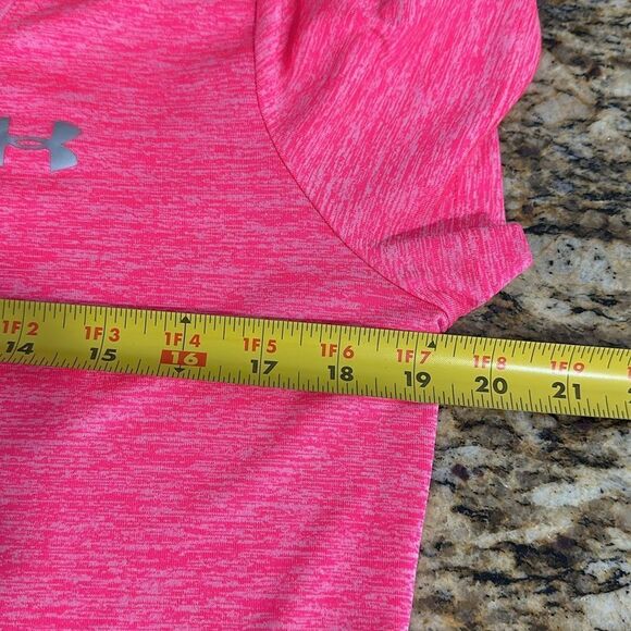 Under Armour Women's V-Neck Short Sleeve T-Shirt In Pink Size M - Picture 4 of 5